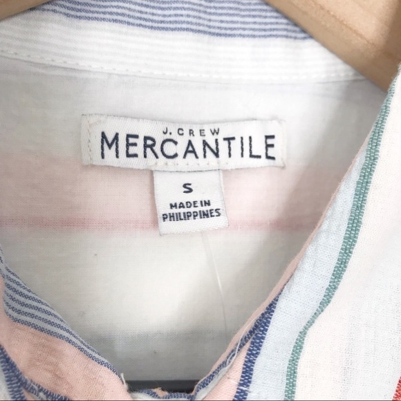 J.CREW MERCANTILE Seersucker Collared Tie Font Stripe Dress S NWT - Picture 8 of 12